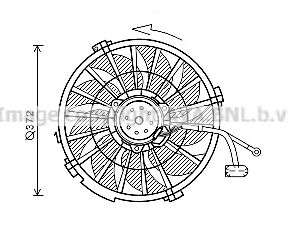 AVA QUALITY COOLING pe7555 -  Вентилятор, охлаждение двигателя